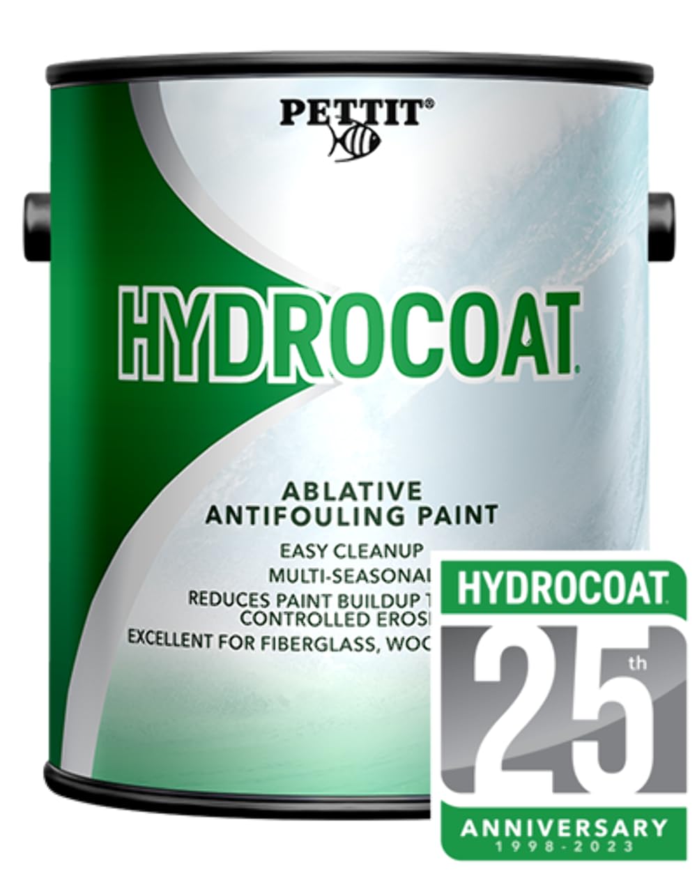 Pettit Paint Hydrocoat Water-Based Ablative Antifouling Paint, Black, Gallon (1184006)