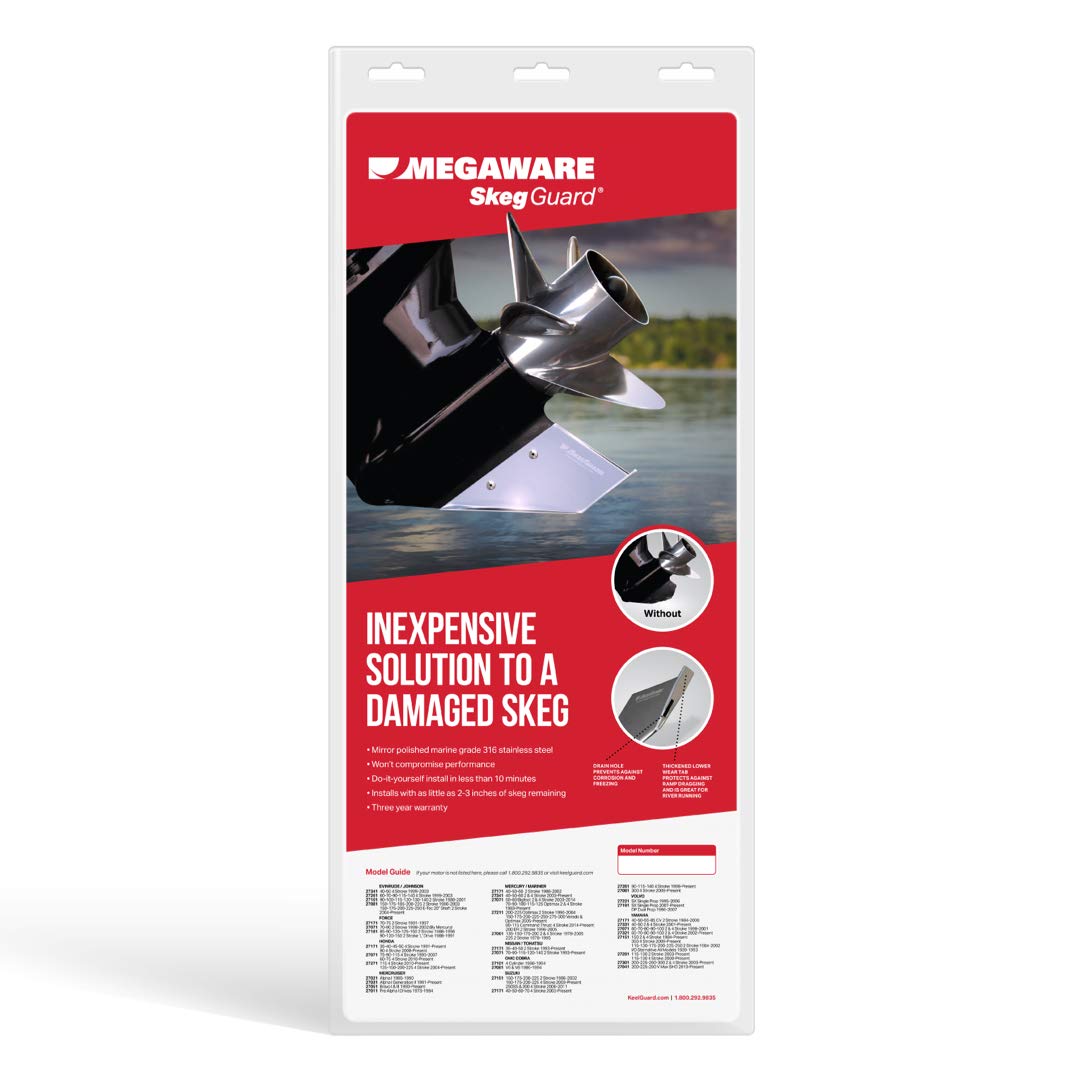 Megaware SkegGuard 27051 Stainless Steel Replacement Skeg for MerCruiser Bravo I & III Sterndrives
