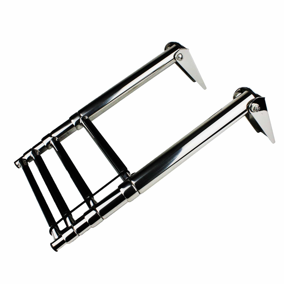 Garelick 19617-61 Over-Platform Telescoping Drop Ladder, 4-Step, Stainless Steel
