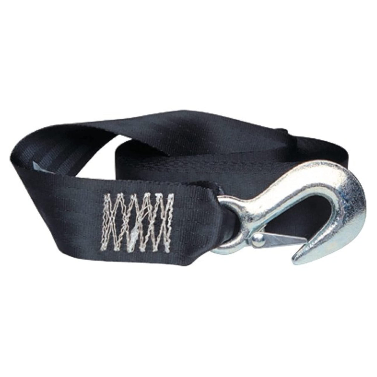 Tie Down Winch Strap with Forged Latch Hook, 2 Inch x 20 Feet, 5000 lb Tensile Strength