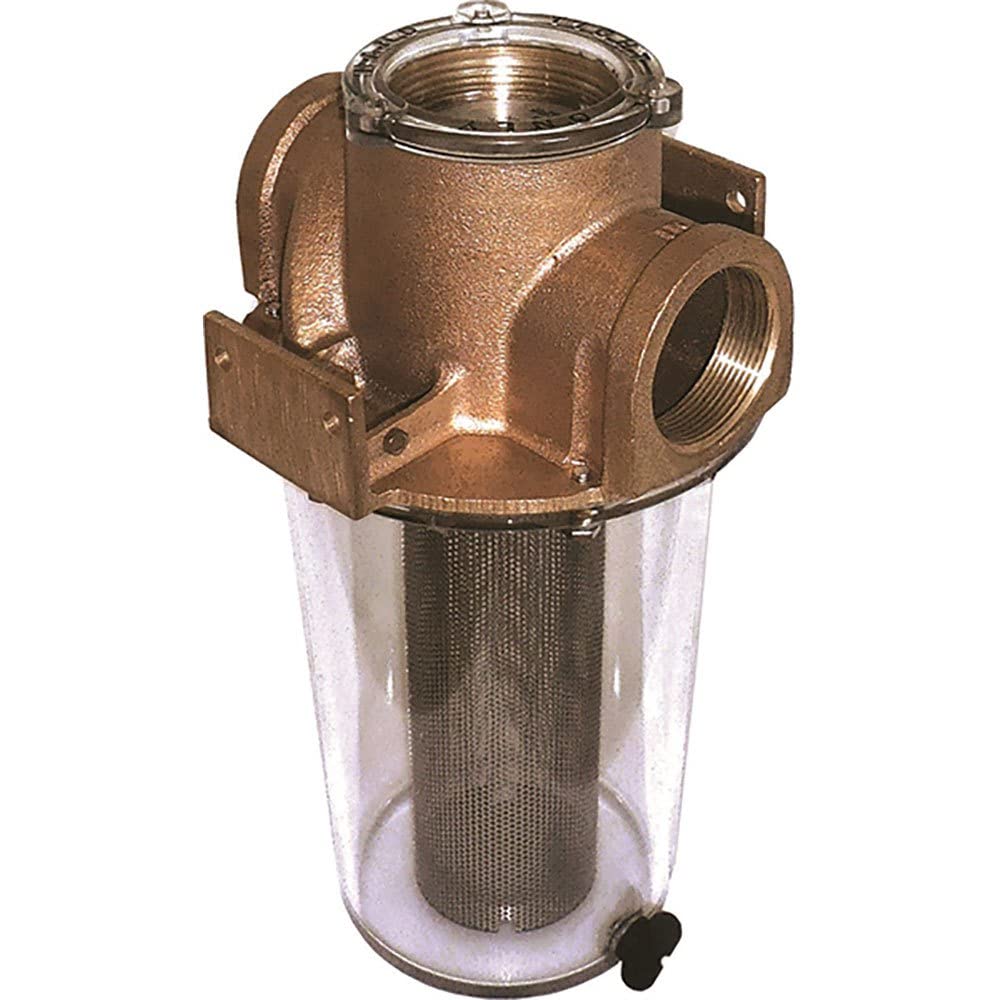 Groco ARG-S Series Cast Bronze Raw Water Strainer with Stainless Steel Basket - Available in 1" and 1-1/2"