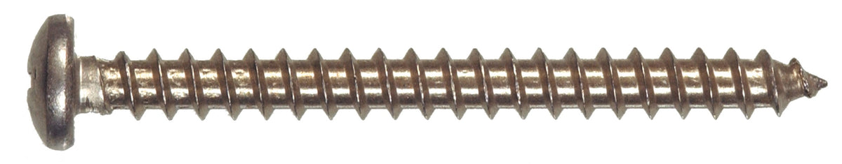 Hillman Stainless Steel Pan Head Phillips Sheet Metal Screws, #6 to #12, 1/2" to 2" Lengths