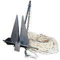 Lewmar 8 lb. Galvanized Fluke Anchor Kit 69600906, Boats up to 18 Feet, 100 ft 3-Strand Rode with 5 ft Chain