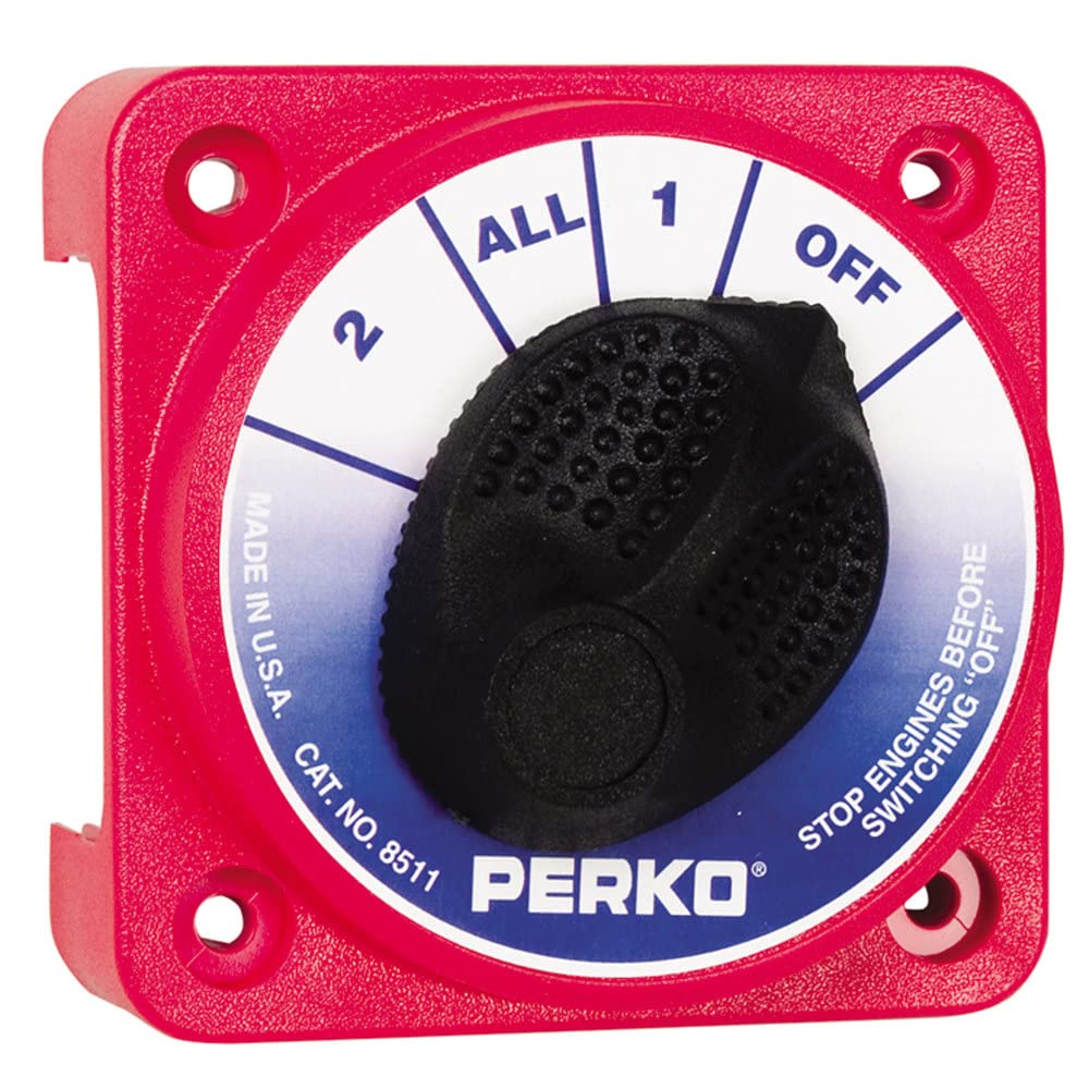 Perko 8511DP Compact Battery Selector Switch, On/Off, Ignition Protected