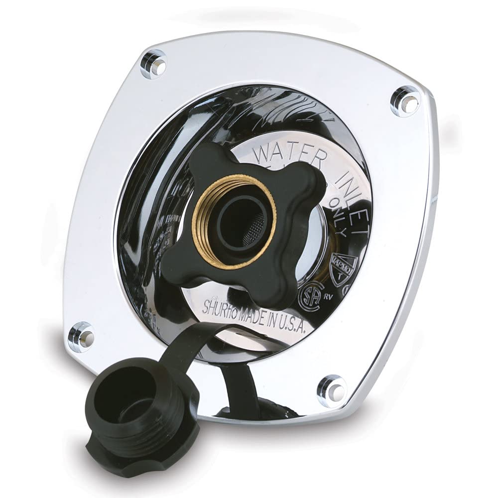 Shurflo Pressure Reducing City Water Entry Valve 183-029-14, Wall Mount, Chrome, 65 PSI
