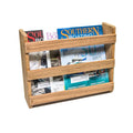 Whitecap Industries 14-3/4 Inch Premium Grade Teak Magazine Rack, Bulkhead Mount