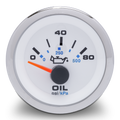 Sierra 62542P White Premier Pro Electric Oil Pressure Gauge, 2 Inch, 0-80 PSI