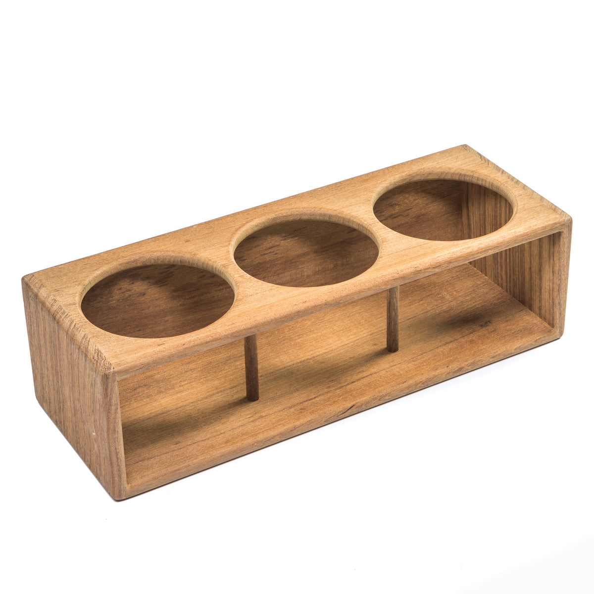 Whitecap Teak 13 Inch Three Bottle Wine Holder, Solid Premium Grade Teak, Model 62624