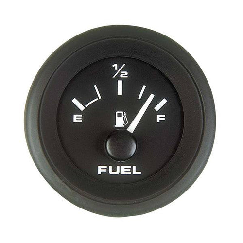 Sierra 62718P Premier Pro Fuel Gauge, Black Dial, 12 VDC Fog-Resistant Marine Instrument