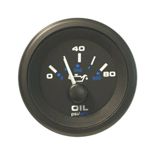 Sierra 62720P Oil Pressure Gauge, Black Premier Pro 2 Inch, 0-80 PSI, 12 VDC