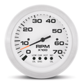 Sierra 64477FP Lido 3 Inch Electric Tachometer, 7000 RPM, BRP System Check, for Johnson/Evinrude Outboards