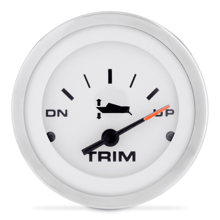 Sierra 65504P Trim Gauge, 2 Inch Up-Down Dial, By Engine Manufacturer Sender