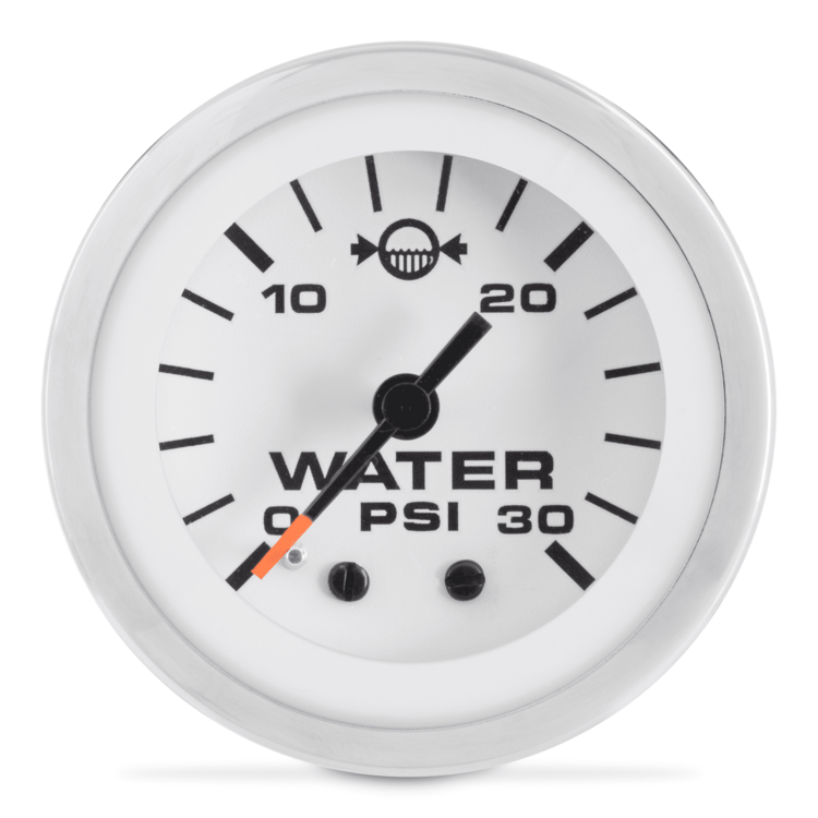 Sierra 65507P Lido 2 Inch Water Pressure Gauge Kit, 30 PSI, Outboard, Includes Fittings and 20 Feet of Tubing
