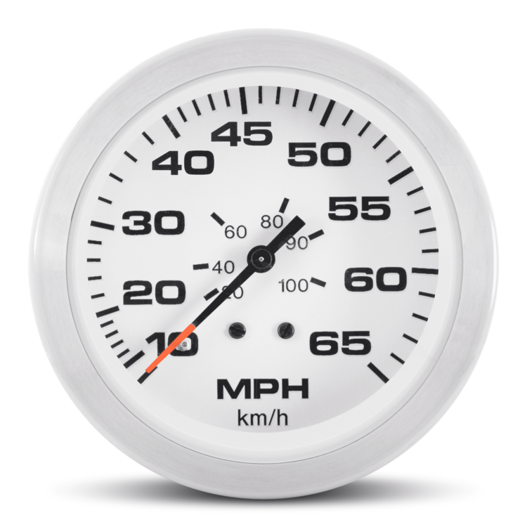 Sierra 65510P Lido Pitot Type Speedometer Kit, 3 Inch, 10-65 MPH