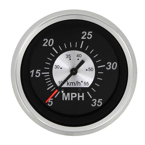 Sierra 67283P Sterling Series 3 Inch Speedometer Kit, 0 to 35 MPH, Black