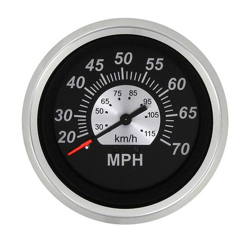Sierra 67285P Black Sterling 3 Inch Speedometer Kit, 0-70 MPH, Scratch and Fog-Resistant