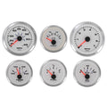 Sierra 67654P Premier Pro 6-Gauge Set, White Dial with Automotive-Style Lighting