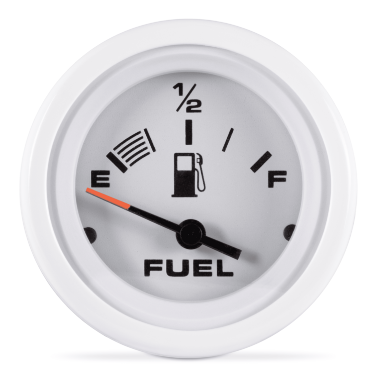 Sierra 68365P 2 Inch Arctic Fuel Gauge, White Bezel, E-F Range