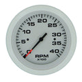 Sierra 68373P Tachometer, 3 Inch, 0-4000 RPM, Alternator Sender, White Bezel