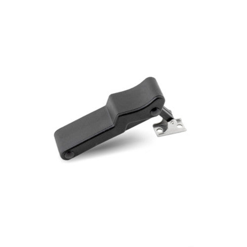 Whitecap Industries 6838C Black Rubber Draw Latch with Stainless Steel Oval Keeper