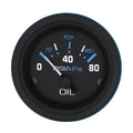 Sierra 68392P Eclipse 2 Inch Oil Pressure Gauge, 0-80 PSI