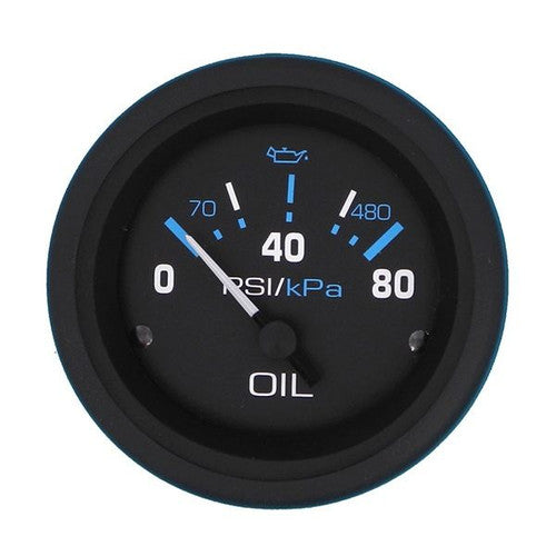 Sierra 68392P Eclipse 2 Inch Oil Pressure Gauge, 0-80 PSI