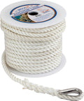 Sea-Dog Twisted Nylon Anchor Line with Stainless Steel Thimble - Available in 3/8" x 150' to 1/2" x 200'