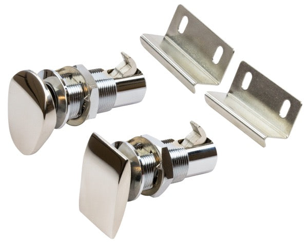Sea-Dog Push Button Cabinet Latch 225420-1, Rectangular, Investment Cast 316 Stainless Steel