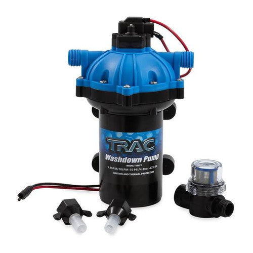 Trac Outdoors Super Duty On-Board Washdown Pump 69381, 70 PSI, 5.3 GPM, 12V, Replaces T10077