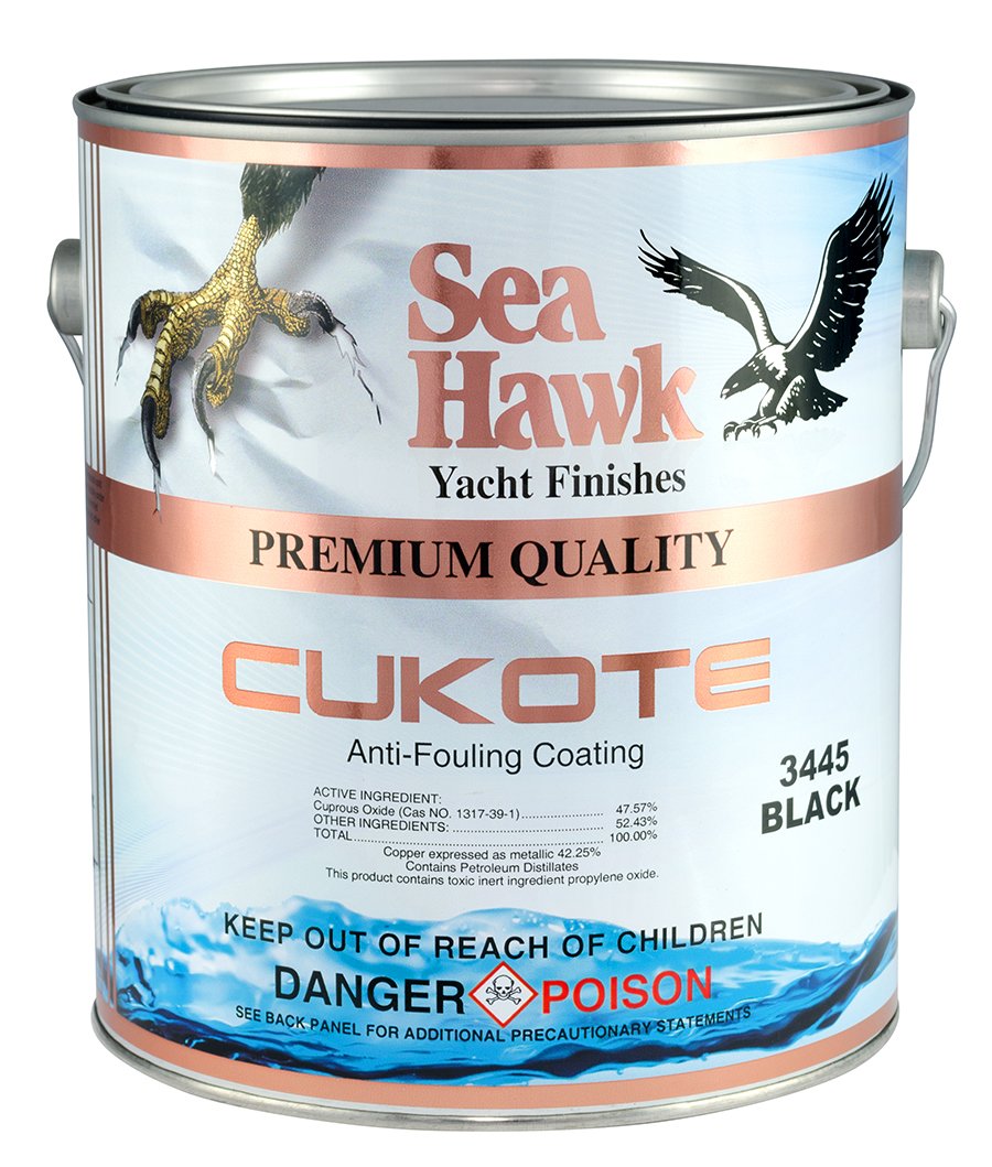 Sea Hawk Cukote Ablative Self-Polishing Antifouling Bottom Paint, Blue, Gallon (3442/GL)