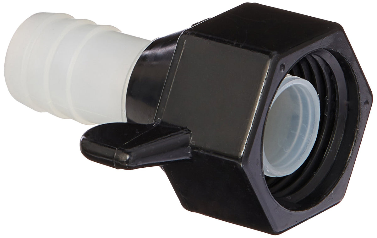 Shurflo 1/2 Inch Barb x 1/2 Inch NPT Wingnut Swivel Adapter, Nylon, Model 244-2926