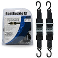 BoatBuckle F14208 Ratchet Transom Tie-Down Straps, 2-Inch x 6-Feet, 2-Pack, 2500 Pound Break Strength