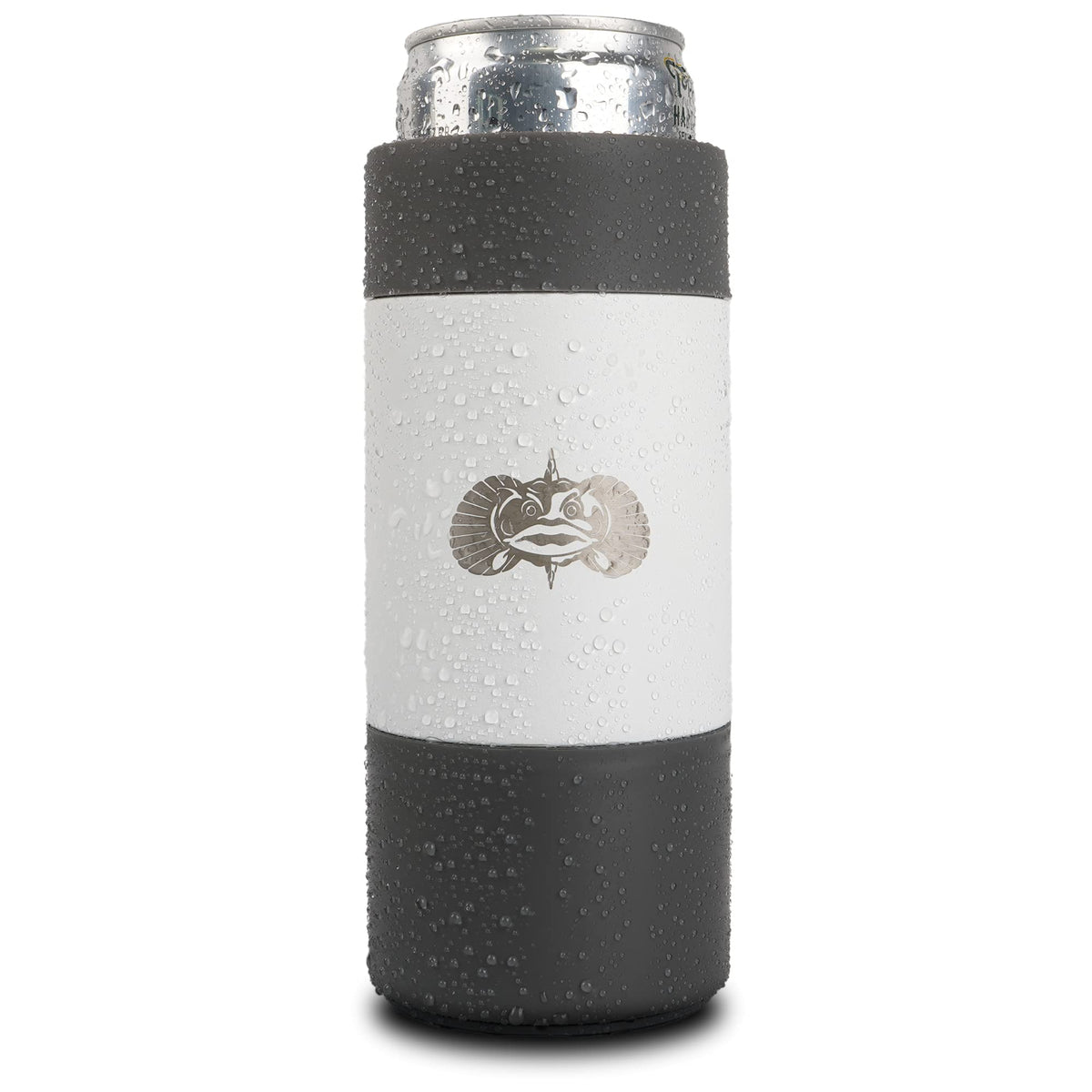 Toadfish Slim Non-Tipping Can Cooler for 12oz Cans - Stainless Steel Suction Cup Base, Multiple Colors