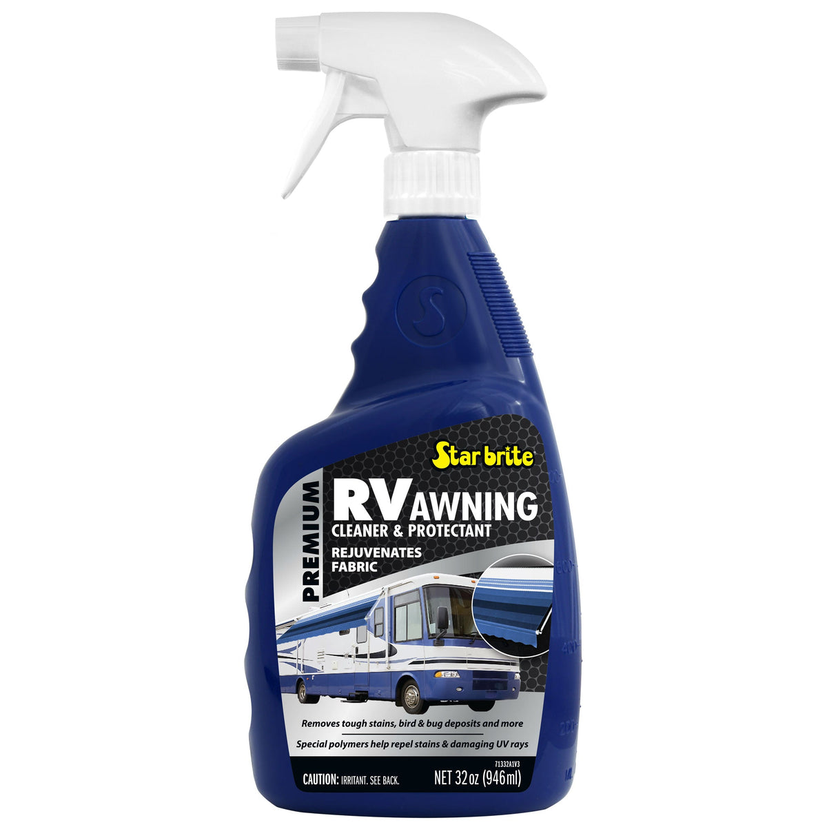 Star Brite Premium RV Awning Cleaner & Protectant, 32 oz Spray for Fabric and Vinyl Awnings