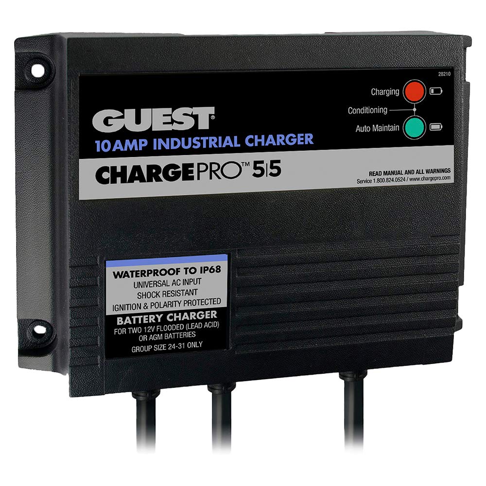 Marinco ChargePro 28210 10-Amp 2-Bank Onboard Marine Battery Charger