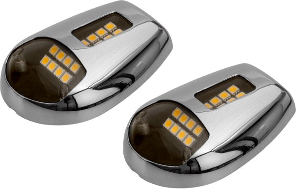 Sea-Dog LED Docking Lights 405950-1, Stamped 304 Stainless Steel, Red Lens, Pair