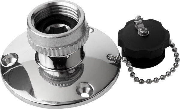 Sea-Dog Fresh Water Inlet, 316 Stainless Steel, 1/2 Inch FIPT x 3/4 Inch FGHT - 513110-1