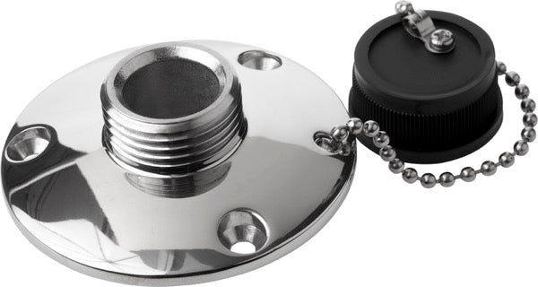 Sea-Dog Washdown Water Outlet 513120-1, 316 Stainless Steel, 1/2 Inch FIPT x 3/4 Inch Garden Hose Thread