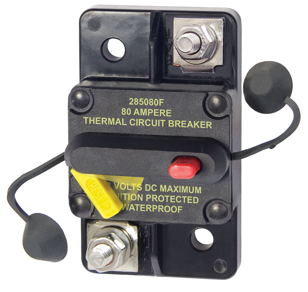 Blue Sea Systems 285 Series Surface Mount Circuit Breaker, 48V DC - Available in 80 Amp and 100 Amp