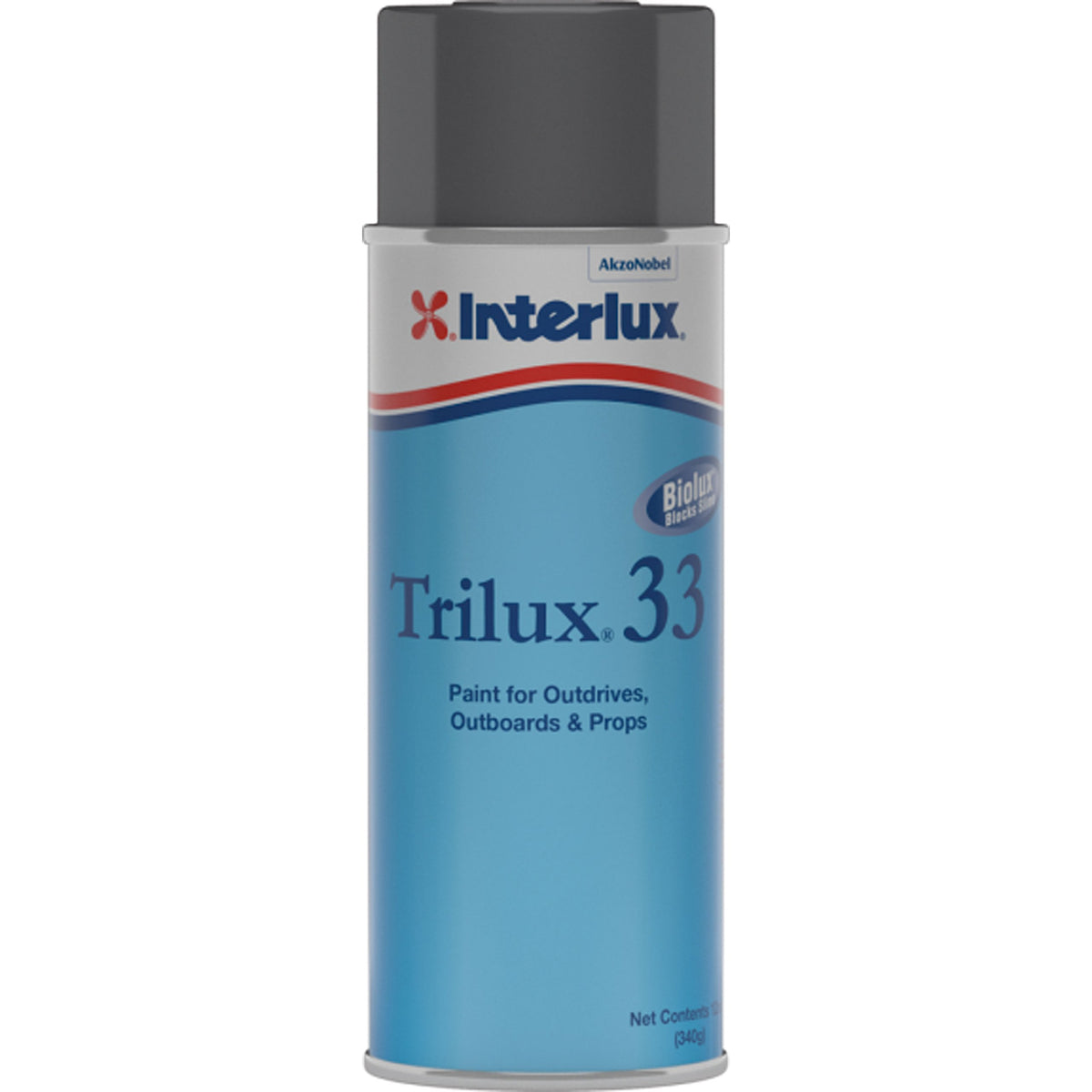 Interlux Trilux 33 Aerosol Antifouling Paint - Gray, 16 oz (MPN 5608640) for Aluminum Outdrives, Shafts, Struts & Props