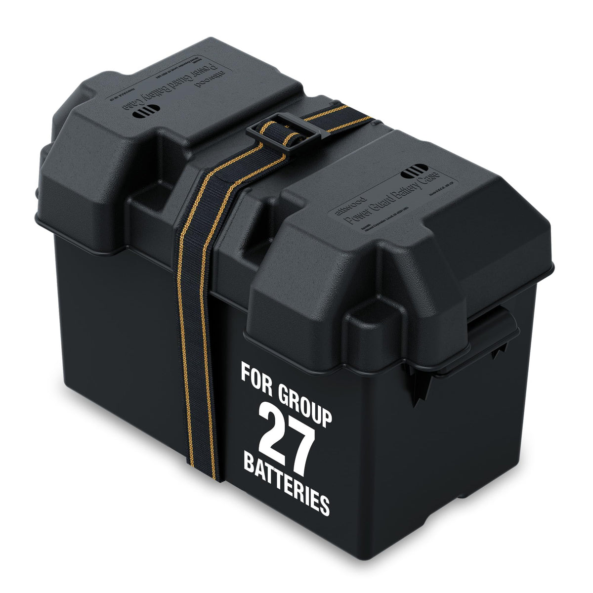 Attwood 9067-1 Power Guard 27 Vented Battery Box for Group 27 Batteries, Black