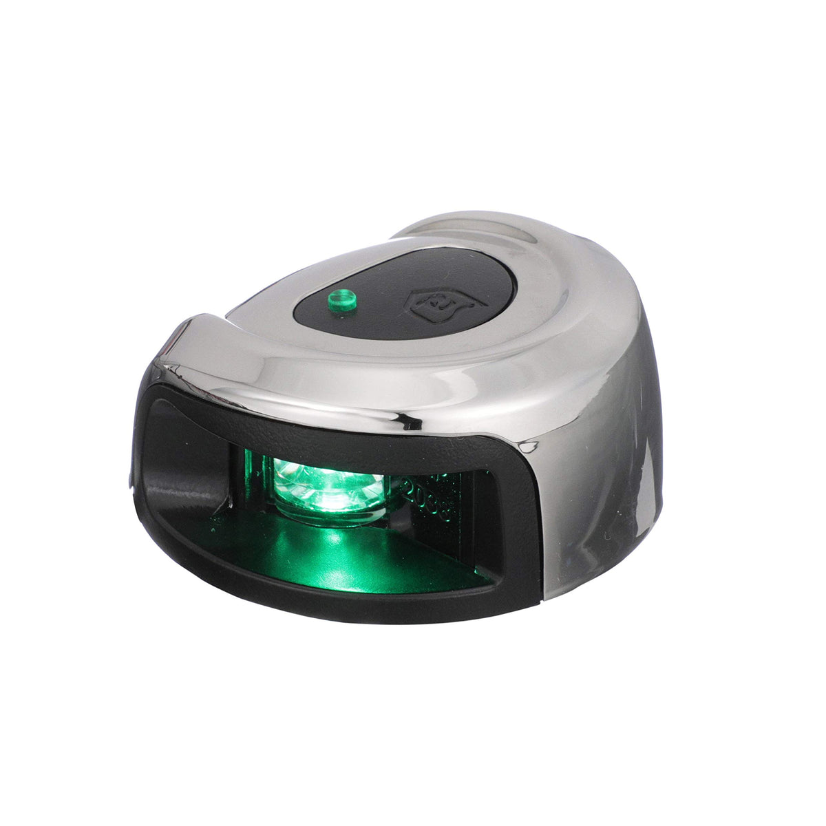 Attwood NV2012SSG-7 LightArmor Green Starboard Deck Mount Sidelight, 2-Mile Visibility