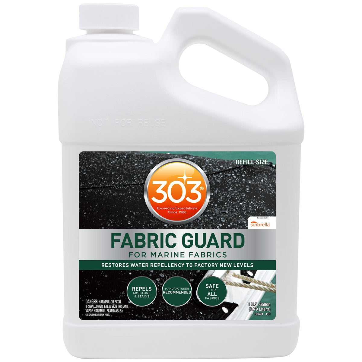 303 Products Marine Fabric Guard Water & Stain Repellent Spray - 16 oz to 1 Gallon