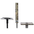Attwood Lock'N-Pin 11 Inch Pedestal Kit with 7 x 7 Inch Camo Aluminum Base Plate