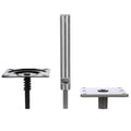 Attwood Swivl-Eze 97749-7 Pedestal Kit, 11 Inch Post, 3/4 Inch Pin, 7 x 7 Inch Aluminum Base Plate