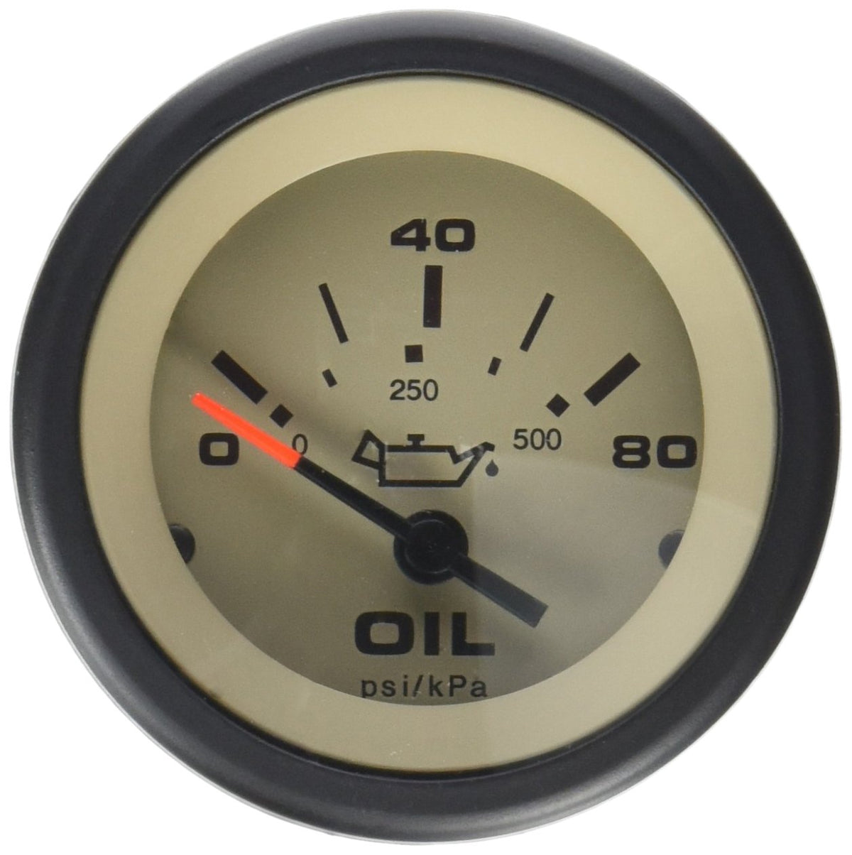 Sierra 59705P Sahara Electric Oil Pressure Gauge, 2 Inch, 0-80 PSI, Inboard/Outboard