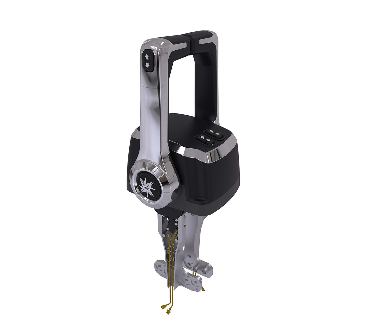 SeaStar CHX8241P Xtreme Dual Top Mount Control Box, Chrome, Trim Switch