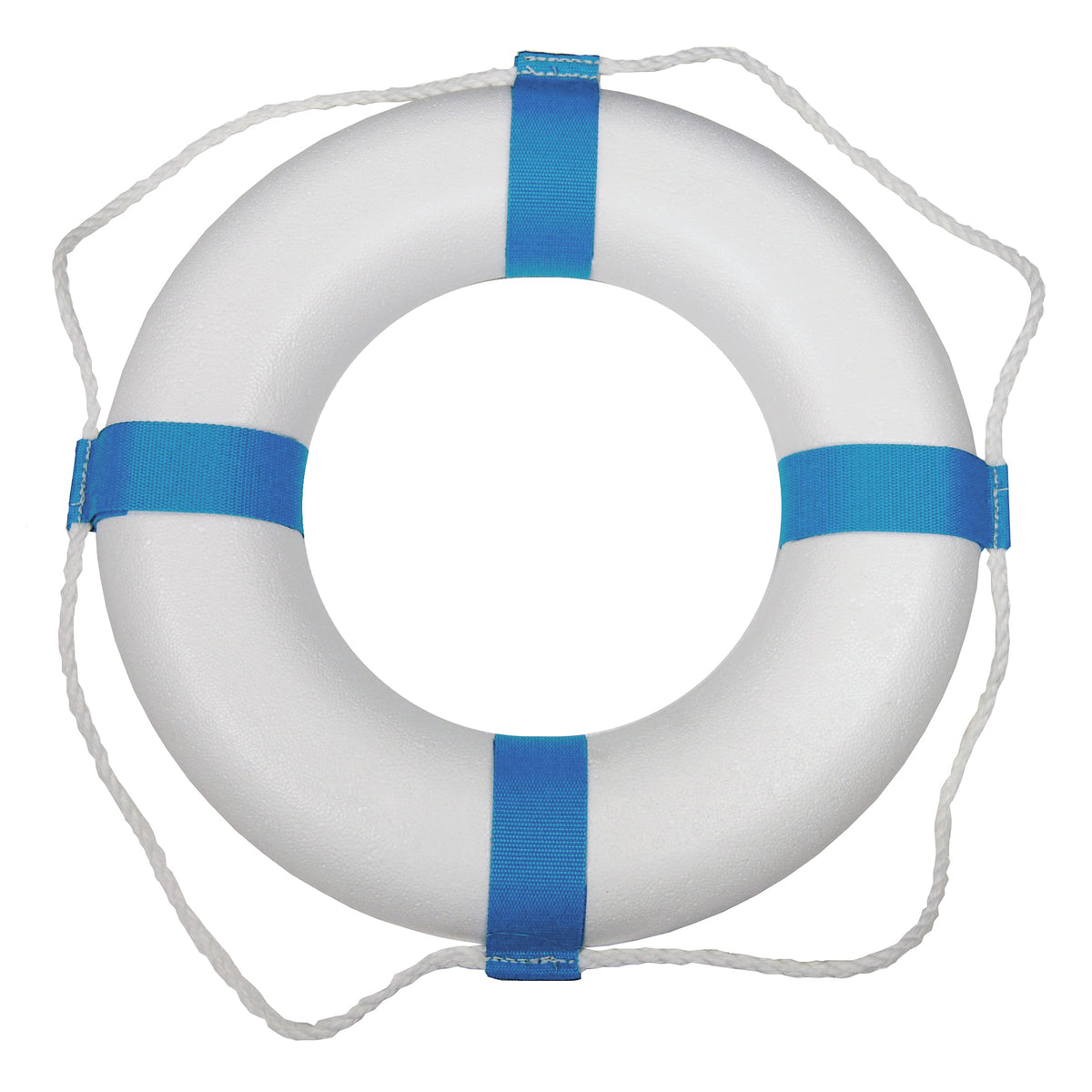 Taylor Made 372 Decorative Ring Buoy, 20 Inch, White/Blue