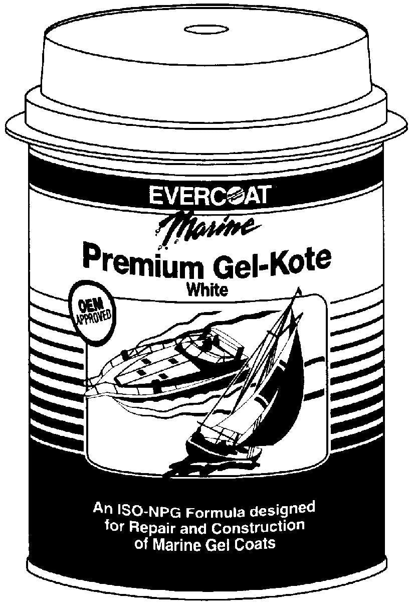 Evercoat Gel-Kote White Fiberglass Gel Coat, Gloss Finish - Available in Quart and Gallon