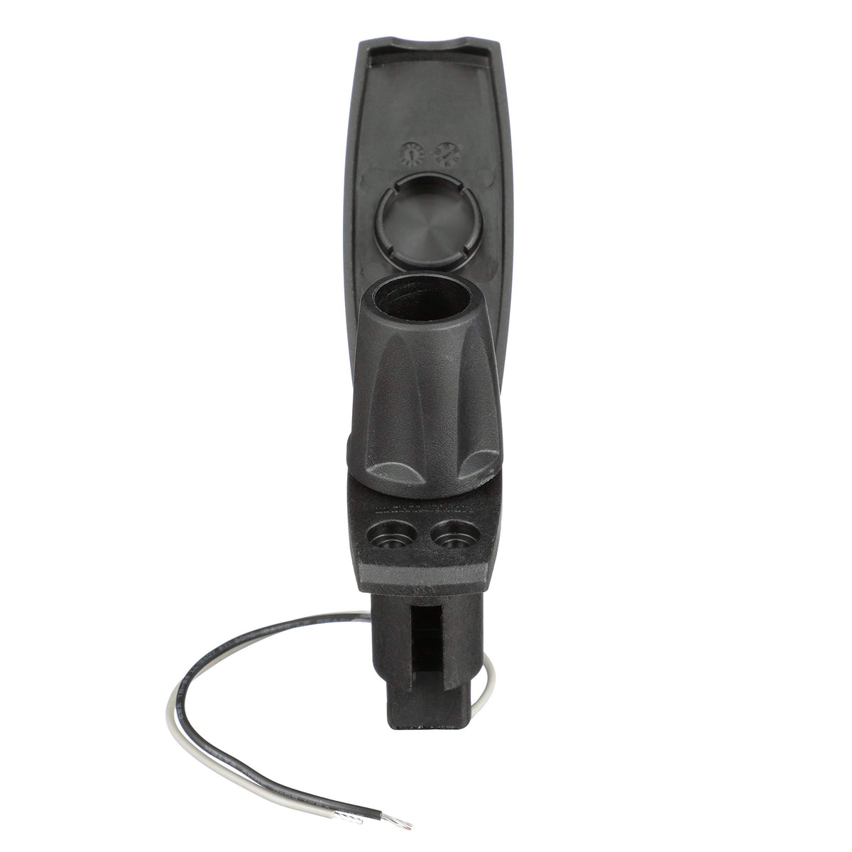 Attwood 910V2PB-7 LightArmor Black 2-Pin Rectangle Pole Light Base
